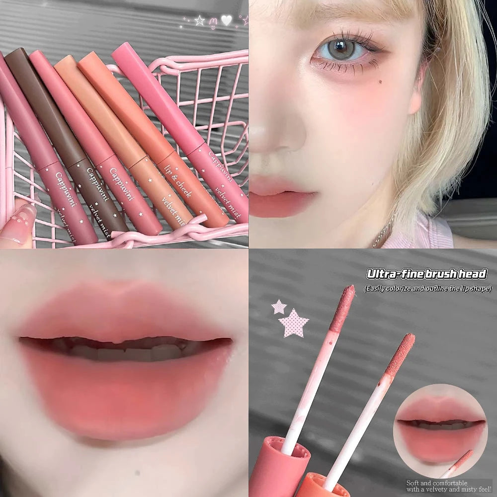 Velvet Matte Lip & Cheek Tint | Waterproof Mousse Lipstick