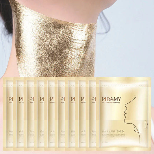 LAIKOU Gold Firming Neck Mask – Hydrating & Brightening Neck Sheet Mask Oasis Select