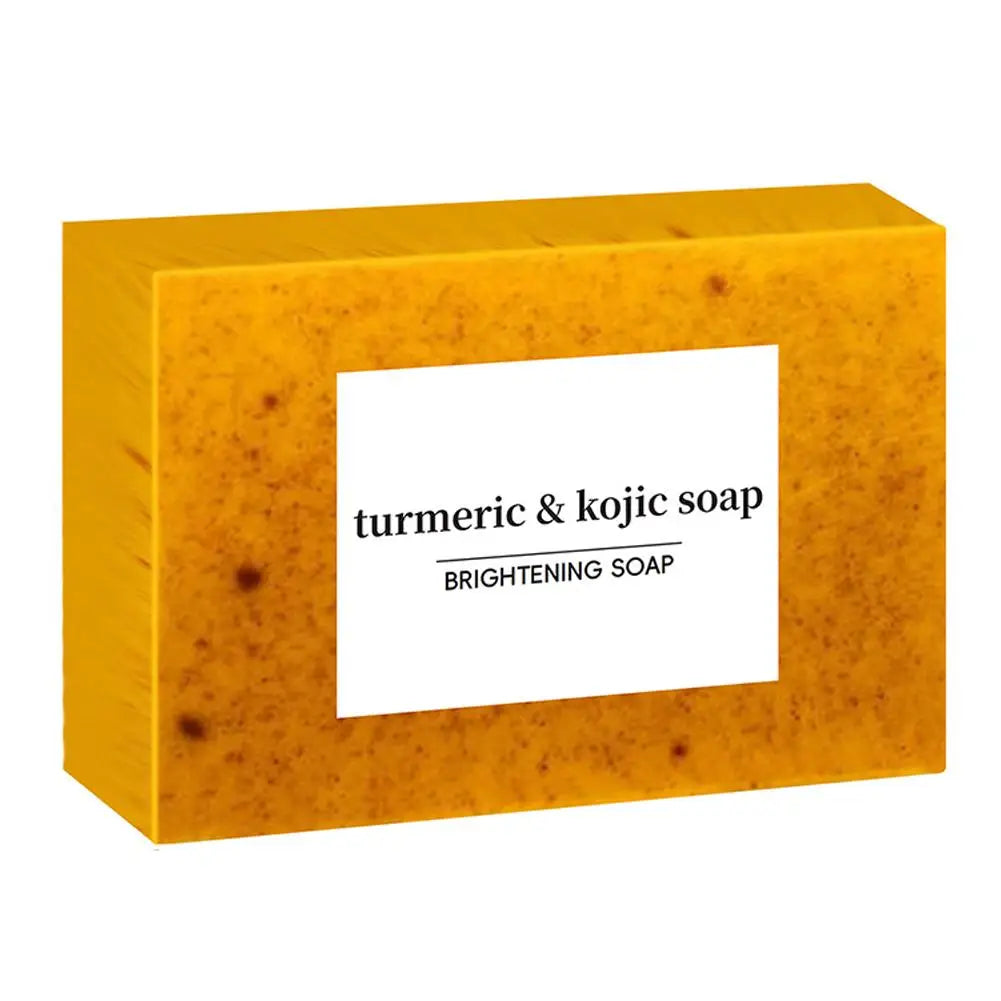 Hand Made Turmeric Soap Body Cleaning Natural Turmeric Deeply Clean Skin Refine Pores, Remove Acne Tender Skin Care Beauty Peaceful Pleasures Health and Wellness B 100g