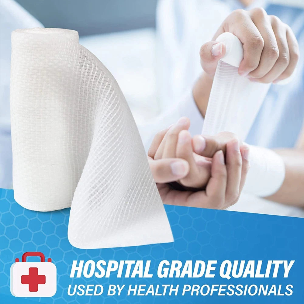4-Roll Gauze Bandage Wrap – Breathable First Aid Wound Care First Aid Gauze Bandage Peaceful Pleasures Health and Wellness