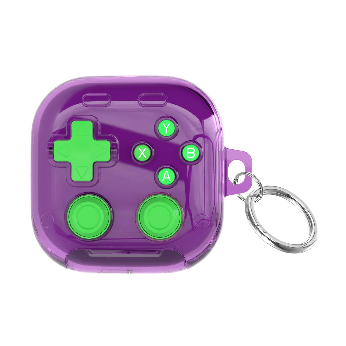 TPU Transparent Protective Case For Galaxy Buds4/4Pro Headphones 3D Pressure-Relief Buttons For Enhanced Playability Peaceful Pleasures Health and Wellness Transparent purple
