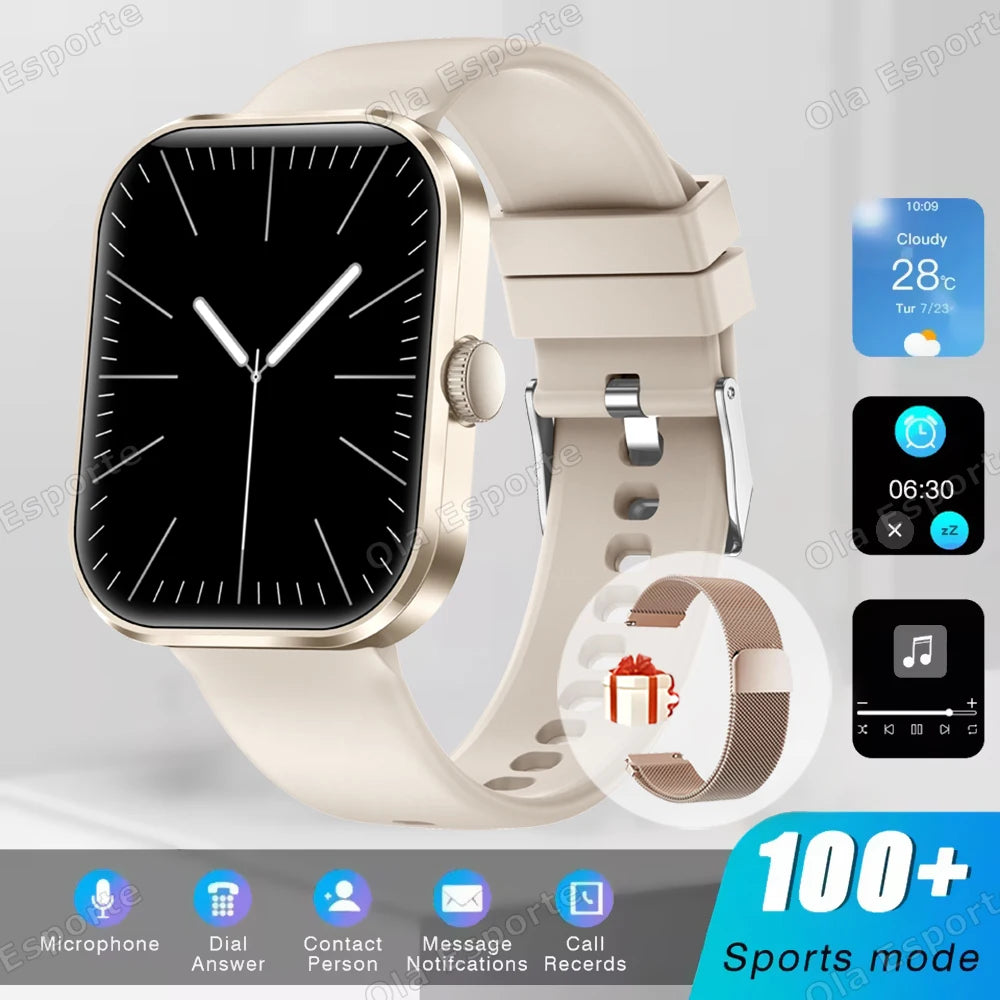 Smart Watch Bluetooth Call AI Voice Heart Rate IP67 – Men & Women