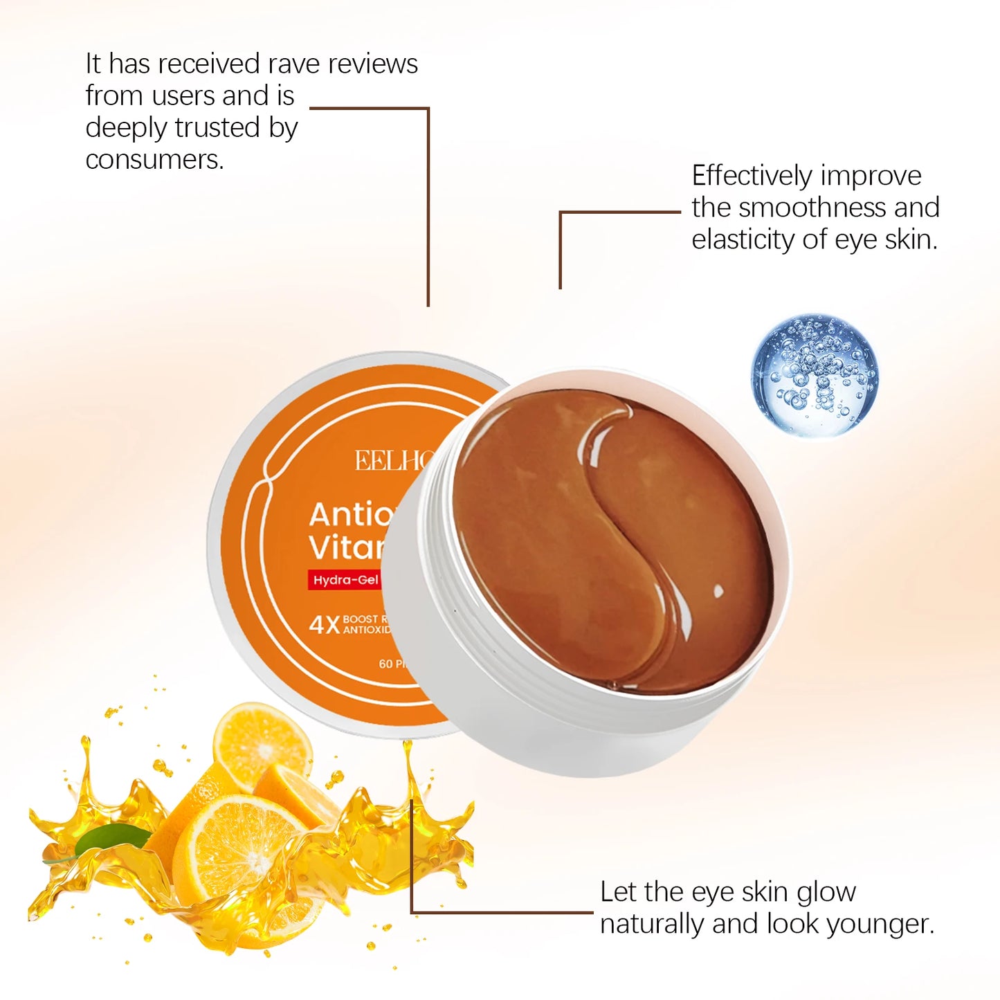 60-Pack Vitamin C Eye Patches – Dark Circles & Puffiness