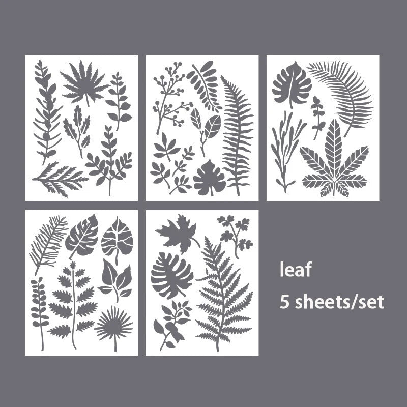 Floral Painting Templates Children Flower Leaf Butterfly DIY Drawing