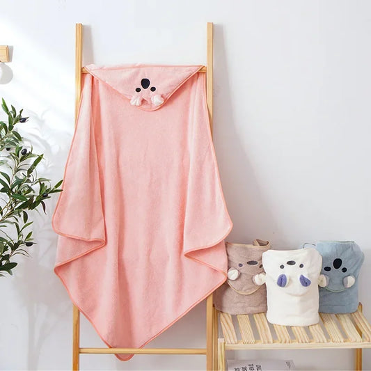 Hooded Baby Bath Towel | Soft Velvet Newborn Swaddle Blanket Hooded Baby Towel Peaceful Pleasures Health and Wellness