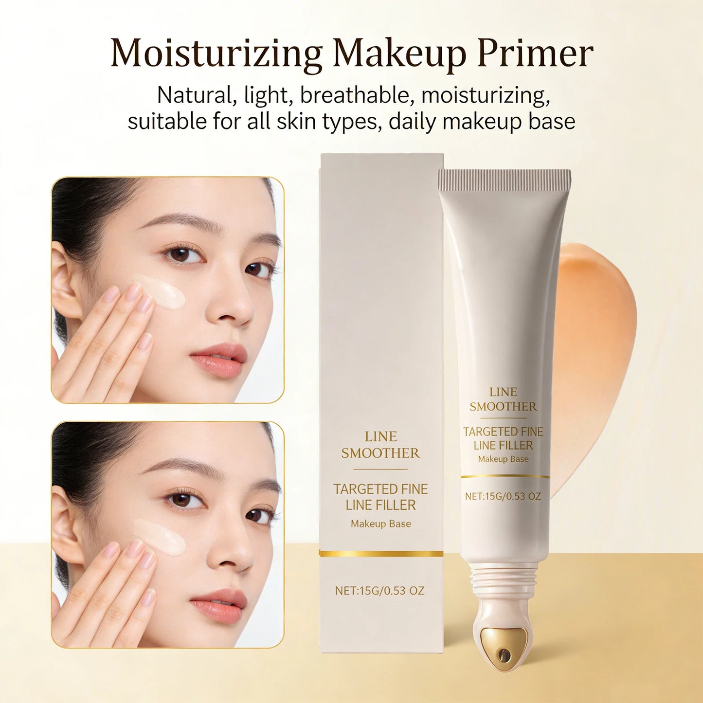 Line Smoother Hydrating Primer for Makeup Even Tone Lightweight & Non-sticky Invisible Pores Antioxidant Makeup Base Moisturizer Peaceful Pleasures Health and Wellness