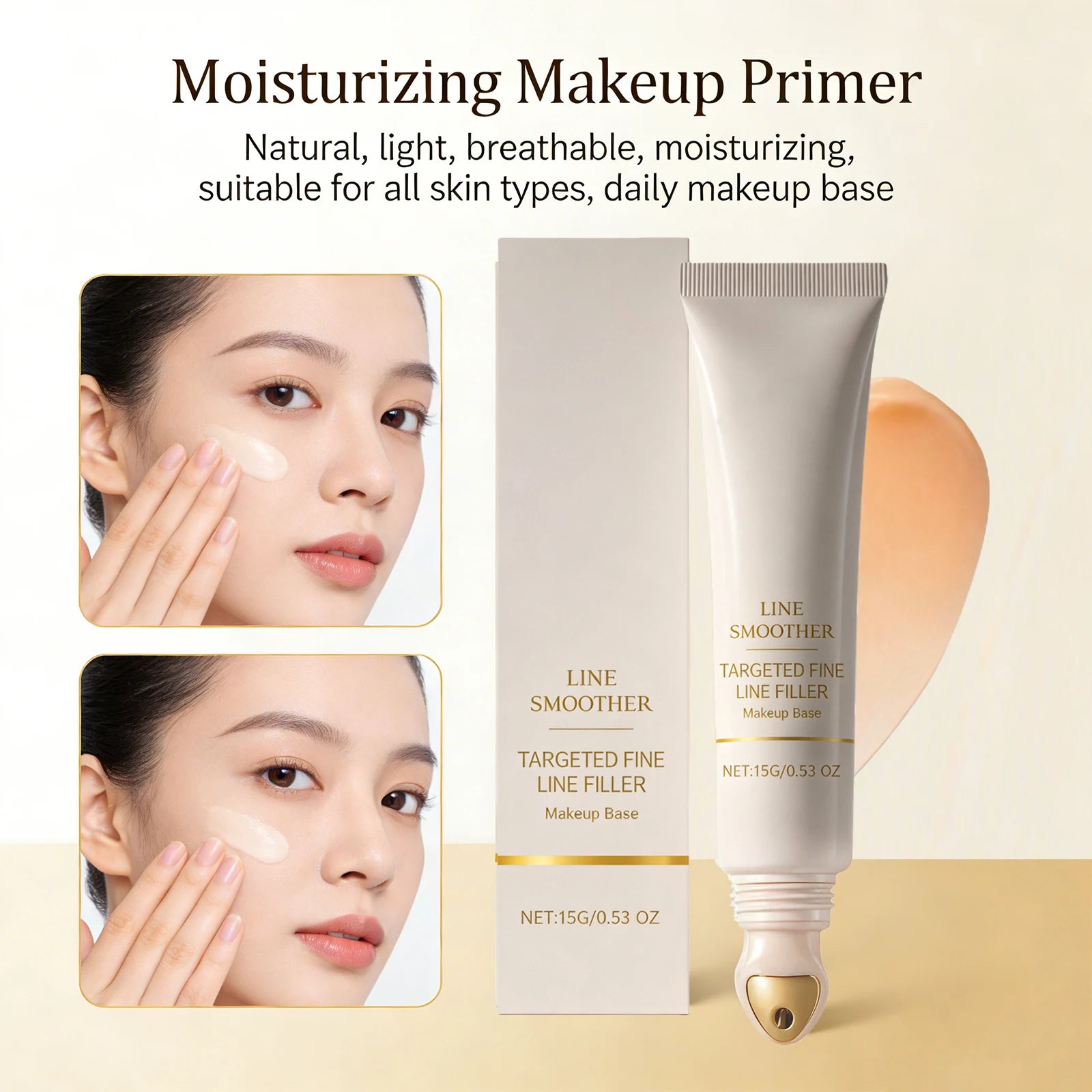 Line Smoother Hydrating Primer for Makeup Even Tone Lightweight & Non-sticky Invisible Pores Antioxidant Makeup Base Moisturizer Peaceful Pleasures Health and Wellness