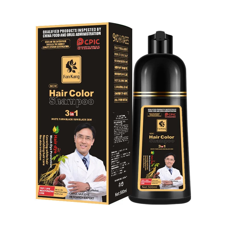Black Hair Dye Shampoo – Natural Plant Formula Peaceful Pleasures Health and Wellness Black