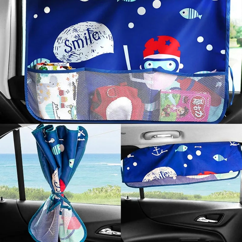 Dinosaur Car Window Sun Shade Curtain | SUV & Car Side Shades