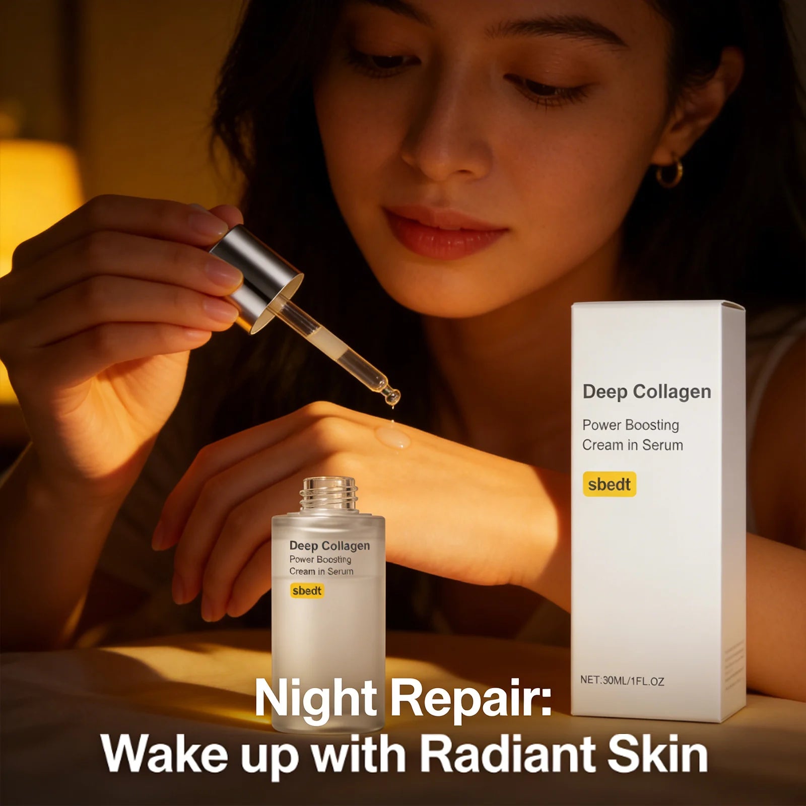 Collagen Moisturizing Essence Smoothing Skin Fine Lines Relieve Dryness Improve Skin Smoothnes Nourishing Daily Skin Care Serum Peaceful Pleasures Health and Wellness