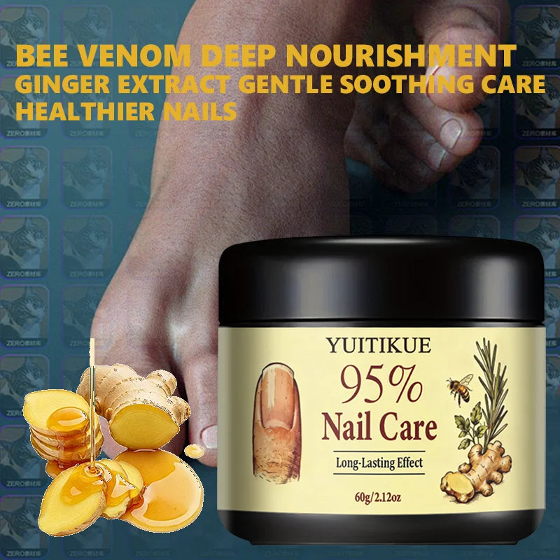 Yuitikue 95% Nail Care Cream, 60g Long-Lasting Nail Repair Cream for Strengthening Nails & Improving Nail Health Peaceful Pleasures Health and Wellness