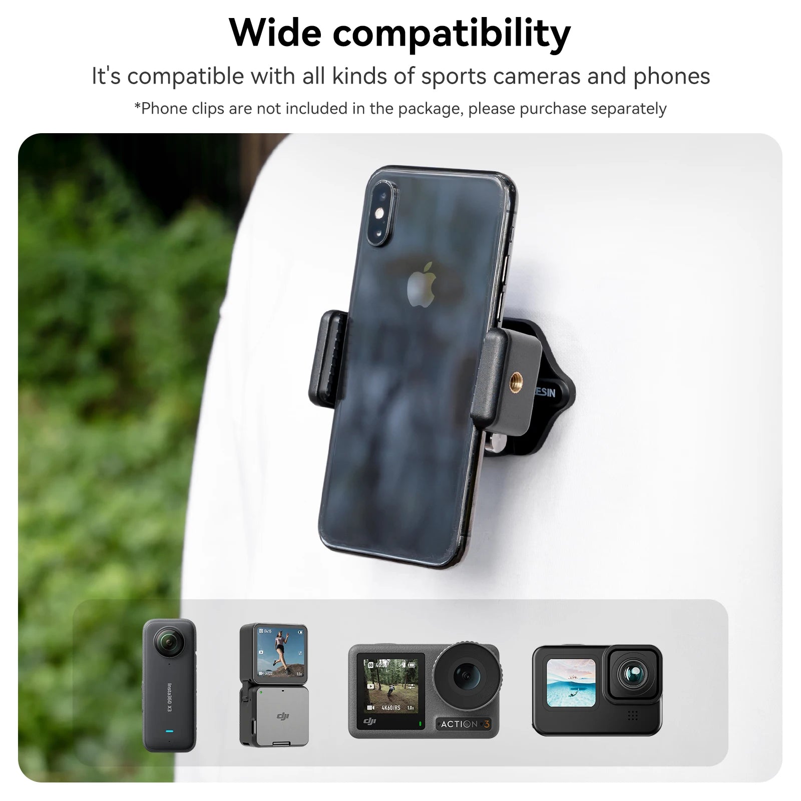 TELESIN Magnetic Action Camera Quick Release Bracket Gopro Accessories Release Bracket for GoPro Hero Insta 360 DJI Mobile Phone Peaceful Pleasures Health and Wellness