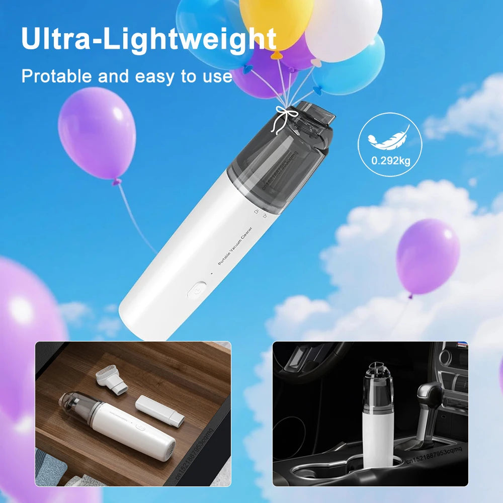 13000PA Wireless Car Vacuum Cleaner USB Rechargeable Powerful Suction Cleaning Machine Handheld Portable Car&Home Vacuum Cleaner Peaceful Pleasures Health and Wellness