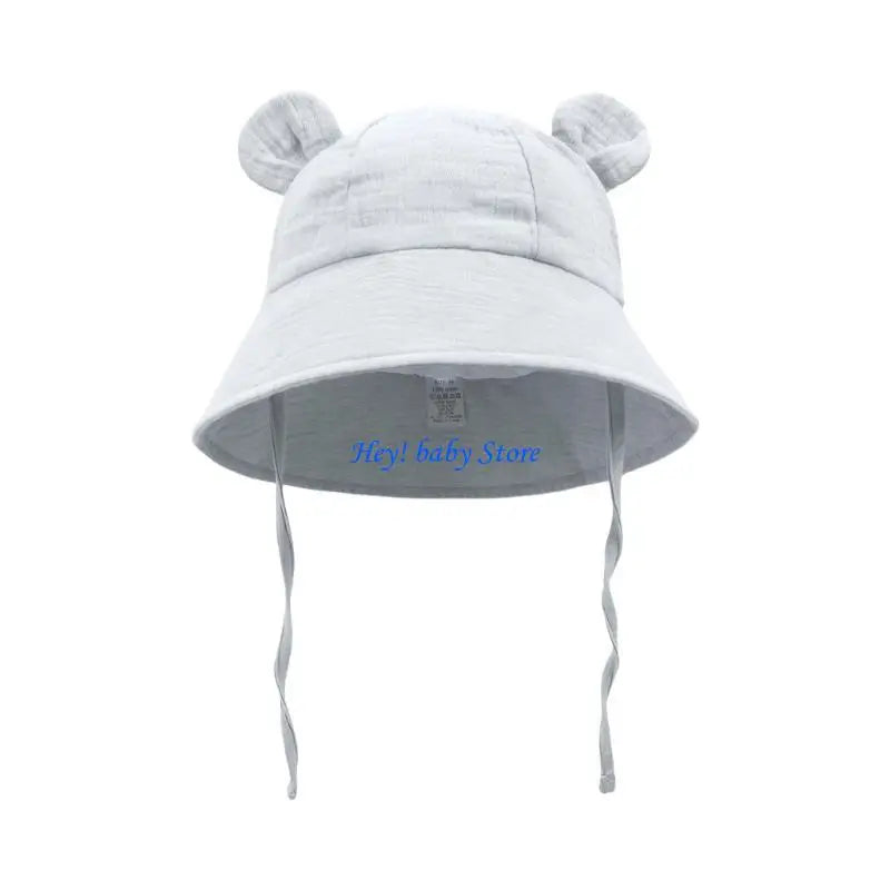 Baby Wide Brim Sun Hat | Cotton Bucket Hat for 0–3 Years