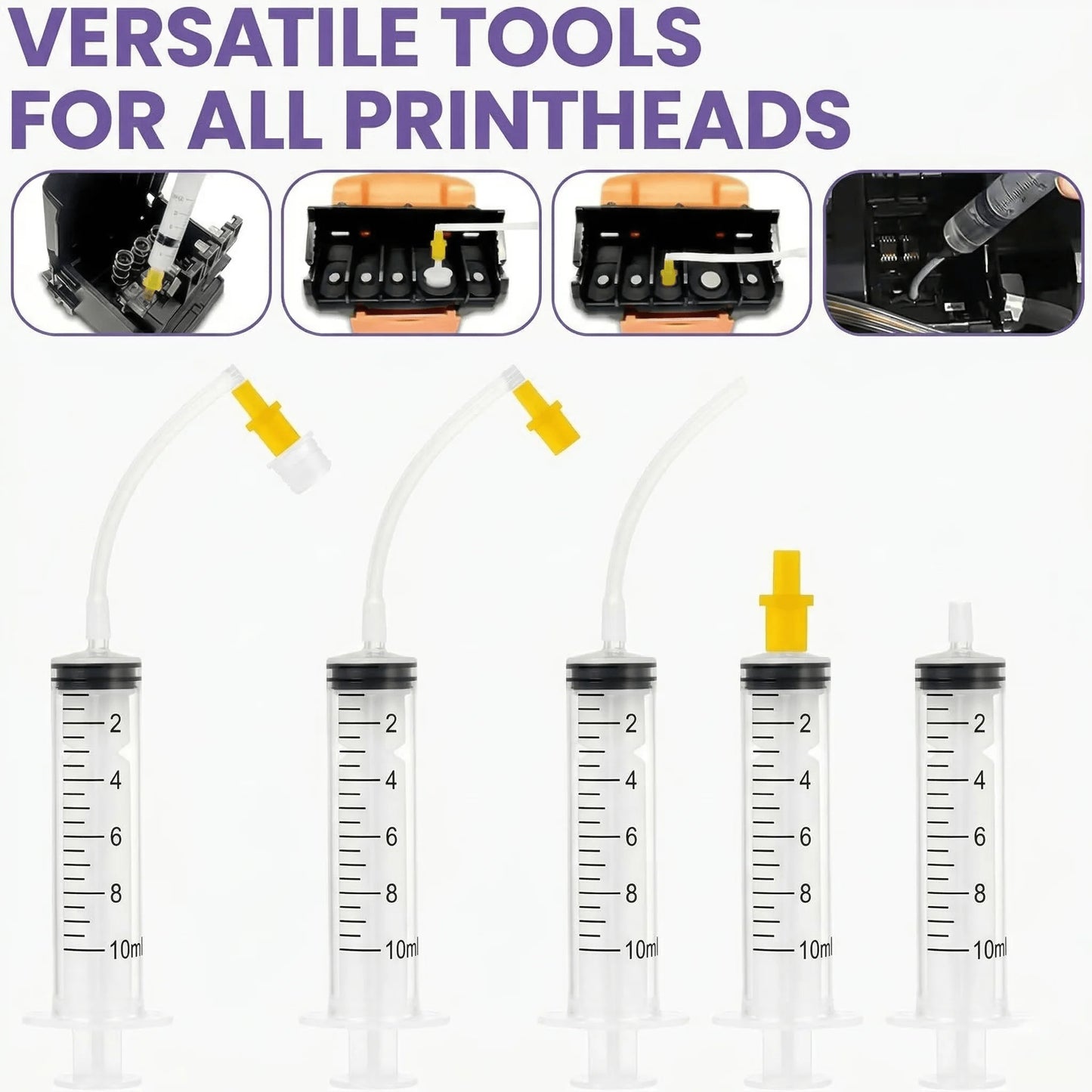 MIRAVEXL 100ml Printhead Cleaning Kit Liquid Solution for HP Epson Canon Brother Inkjet Printer Head Unclog Cleaner Repair Tool Peaceful Pleasures Health and Wellness