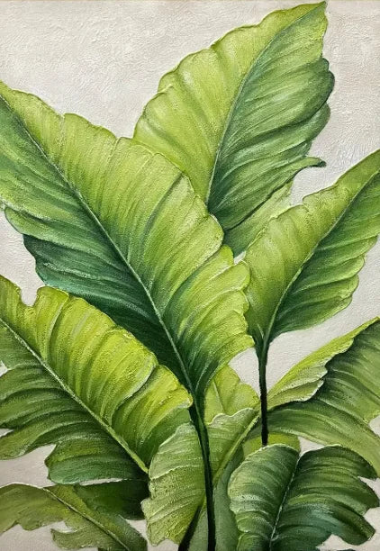 Tropical Plants Green Plants Golden Petals Aesthetic Posters Prints Modern Home Minimalist Style Decorative Art Canvas Painting Peaceful Pleasures Health and Wellness us1 30x40cm
