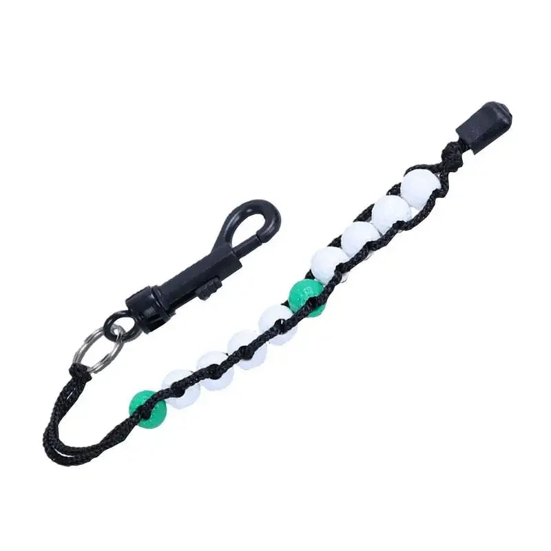 Golf Stroke Score Counter With Golf Bead Chain Stroke Bead Counter Bracelet With Simple Clip Nylon Woven Rope Golf Training Aids Peaceful Pleasures Health and Wellness