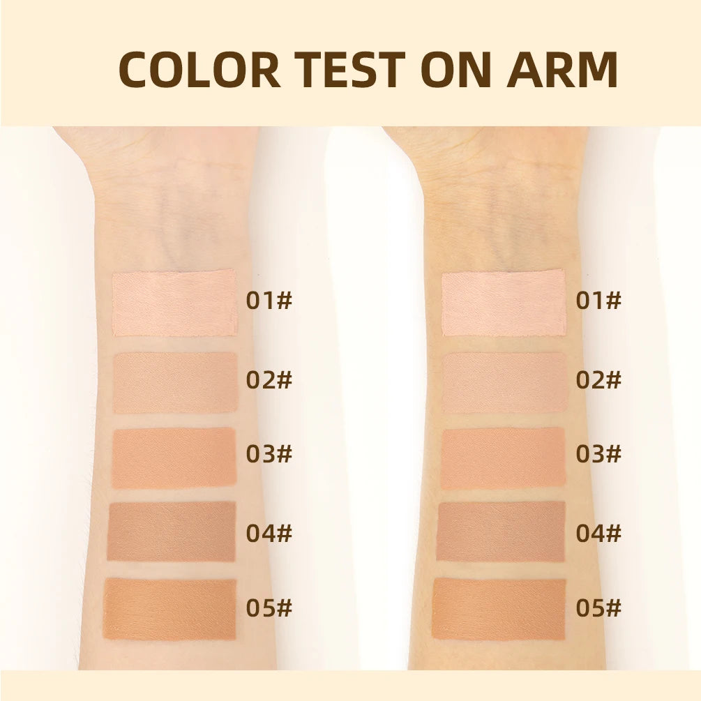 QIBEST Liquid Foundation Long-Lasting Waterproof Face Base Cream High Coverage Contour Concealer Moisturizing Makeup For Face Peaceful Pleasures Health and Wellness