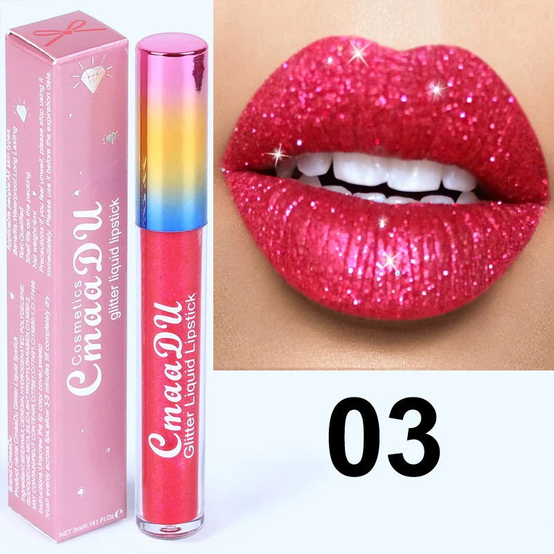 Cmaadu Shimmer Glitter Lip Gloss – Plumping, Waterproof & High Shine