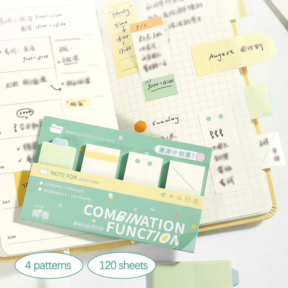 120 Sheets Combination Sticky Notes Roaming Plan Star Schedule