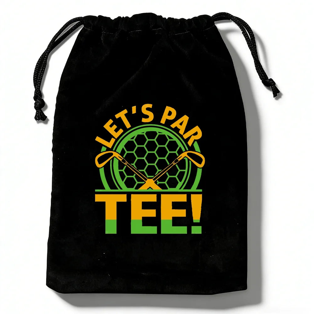 5-Pack Golf Velvet Drawstring Gift Bags 5x7" | Party Favors
