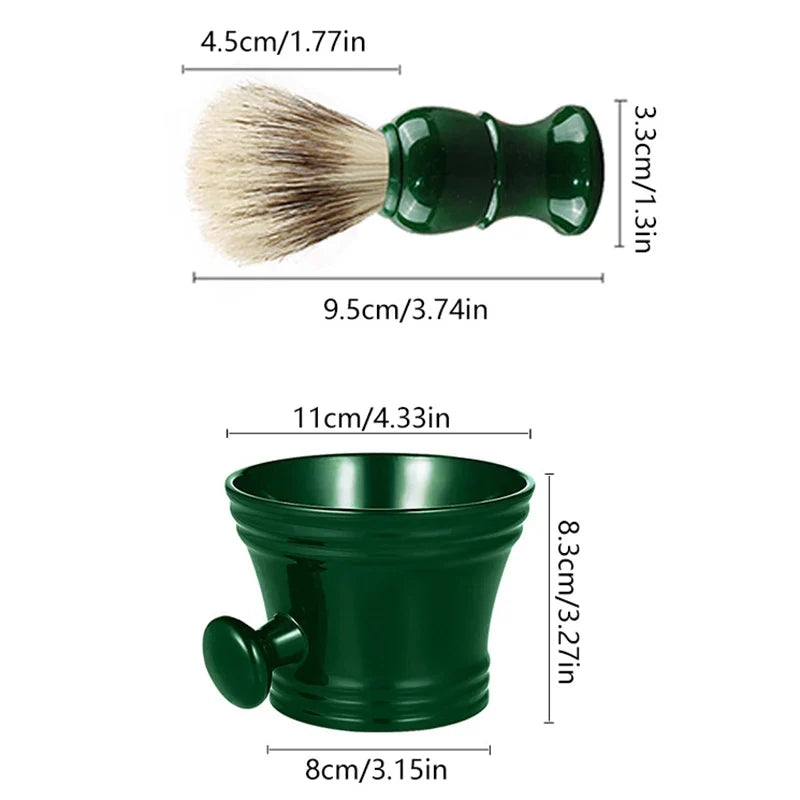 Men's Shaving Brush & Soap Bowl Set – Barber Lather Kit