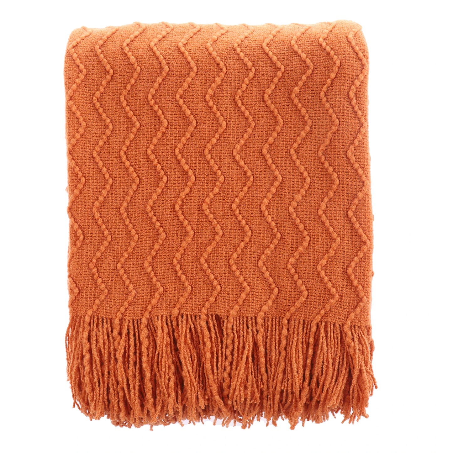 Battilo Green Knit Throw Blanket with Tassels | 50x60" Lightweight