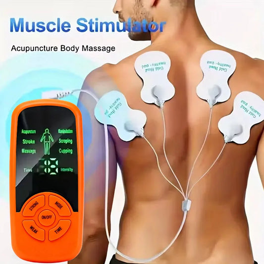 Ems-Tens-Massage Massager, 3-in-1 Nerve and Muscle Electrical Stimulation Device, Meridian Massage Equipment. Comes with 1 Main Unit + 6 Massage Pads. 6 Modes to Choose from + 15 Intensity Levels. A Multifunctional Massager S Peaceful Pleasures Health and Wellness 4Psc 1