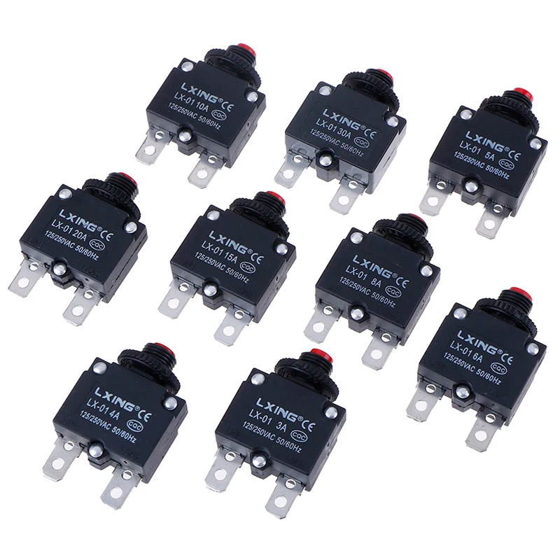 Circuit Breaker Overload Protector Switch 3A–30A | 120/250VAC