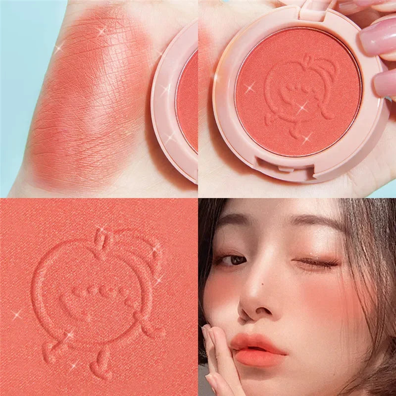 IFANYUO 6-Color Mineral Blush Palette | Matte & Shimmer Cheek Tint