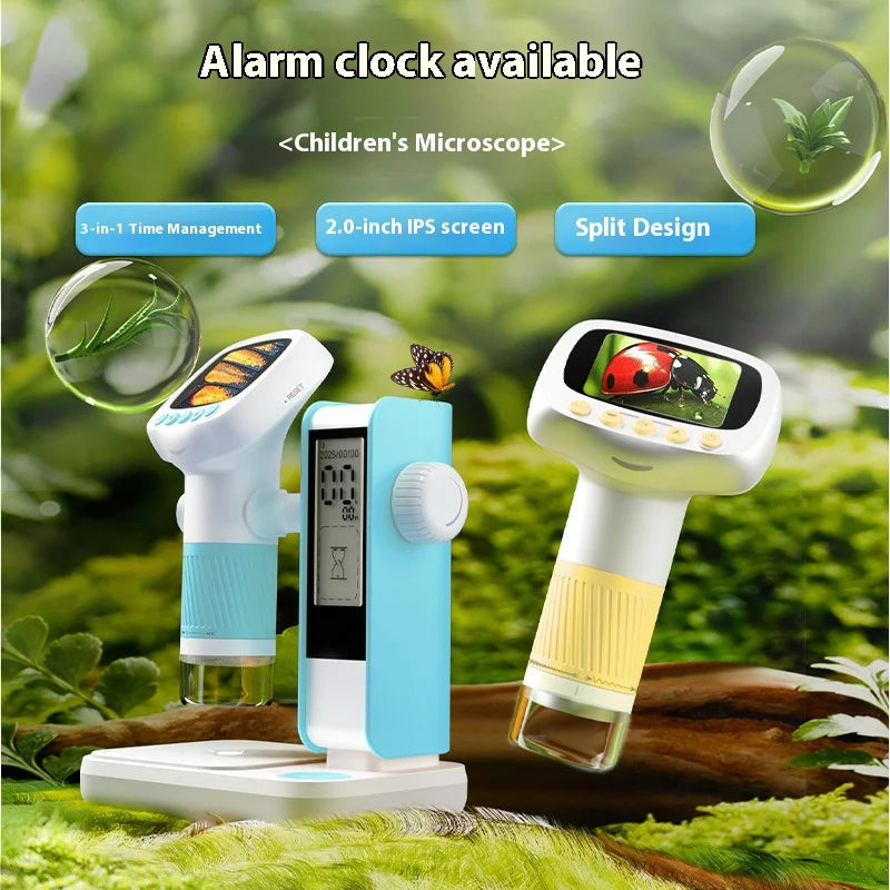 Handheld Digital Microscope Hd Microscope 2Mp Lens Mini Portable Microscopes Peaceful Pleasures Health and Wellness Blue