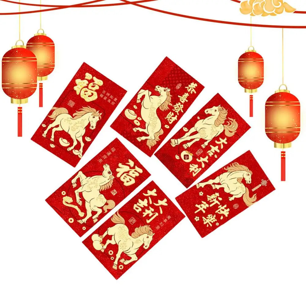 Chinese Red Envelope Lunar New Year Lunar New Year 2026 Red Envelopes For Marriage Engagement Birthday Spring Festival Wedding Peaceful Pleasures Health and Wellness D China Mainland