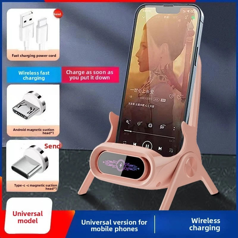 15W Qi Wireless Charger Stand with Cooling Fan – Desk & Chair