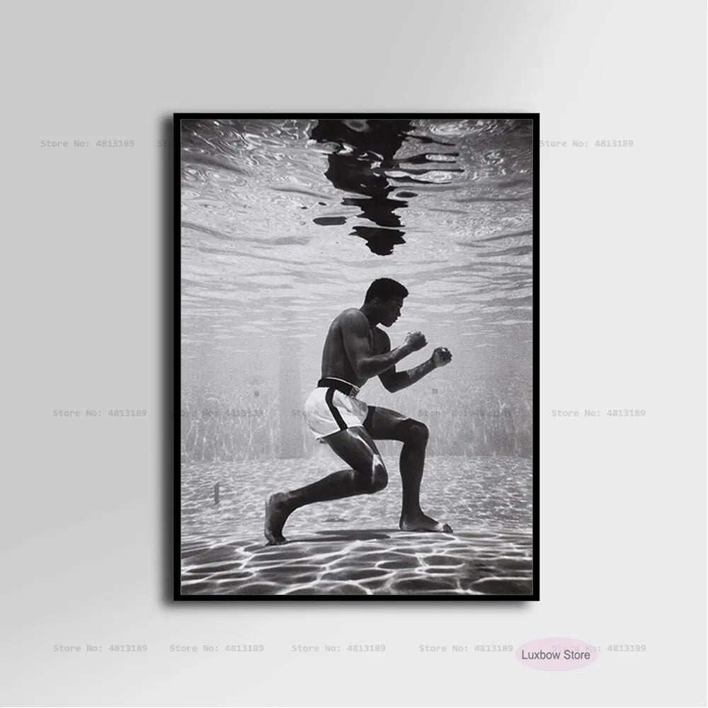 Muhammad Ali Inspirational Boxing Legend Canvas Poster HD Wall Decor for Living Room Home Decor Classic Motivational Print Peaceful Pleasures Health and Wellness 1 20x30cm Unframed