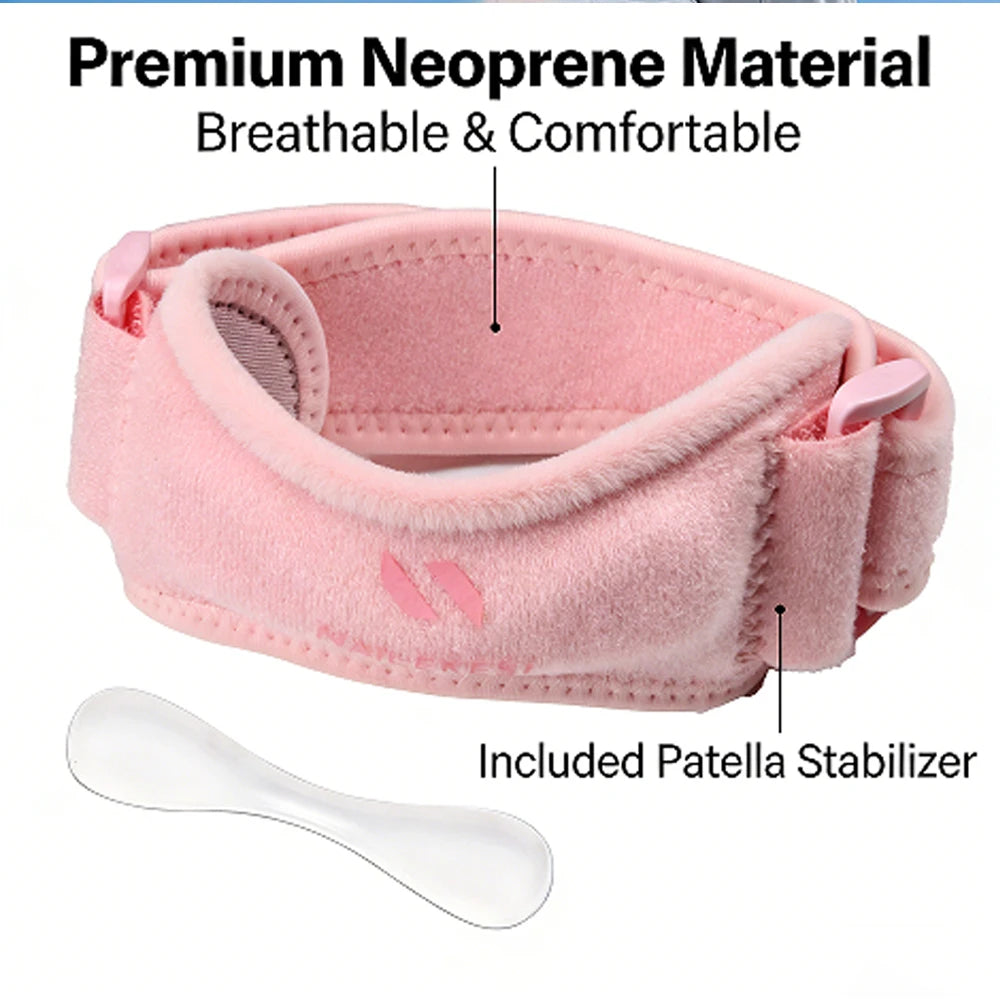 1PCS Patella Knee Brace Adjustable Patellar Tendon Support Strap,Knee Stabilizer for Running,Hiking, Basketball,Sports Women Men Peaceful Pleasures Health and Wellness