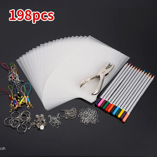 Heat Shrink Plastic Sheets Set – DIY Keychain & Craft Kit Shrink Art Craft Kit Peaceful Pleasures Health and Wellness