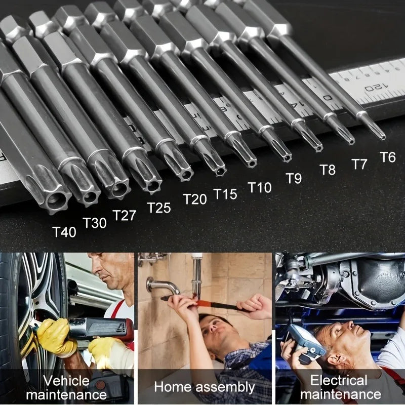 Precision Star Plum Bit S2 Alloy Steel Long Hexagonal Socket Vehicle