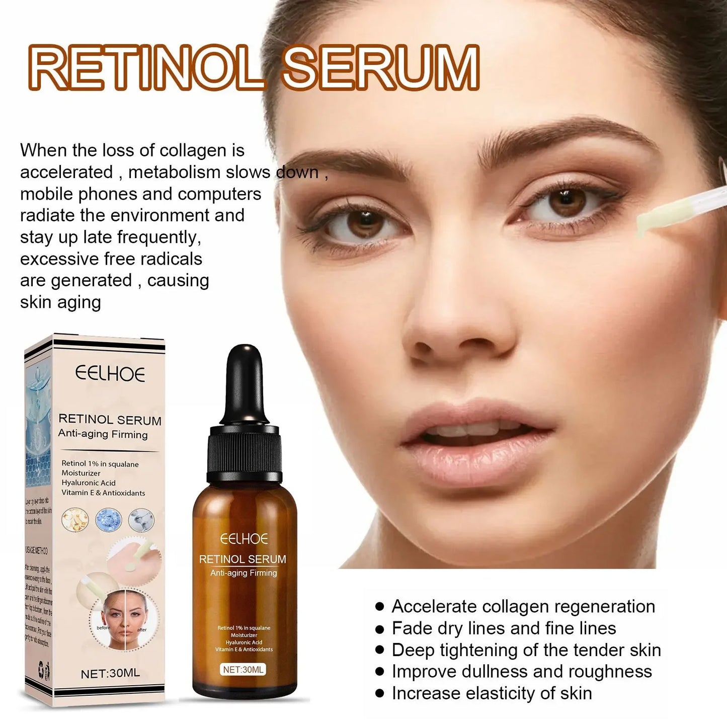 LGRAMER Retinol Anti-Aging Serum | Collagen Lifting 30ml