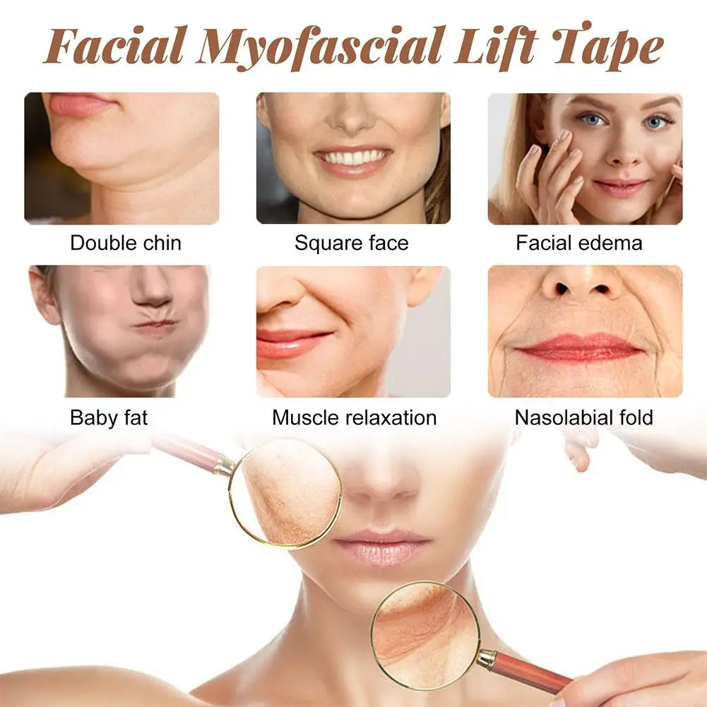 2.5CM*5M Kinesiology Tape For Face V Line Neck Eyes Lifting Wrinkle Remover Sticker Tape Facial Skin Care Tool Elastic Bandage Peaceful Pleasures Health and Wellness