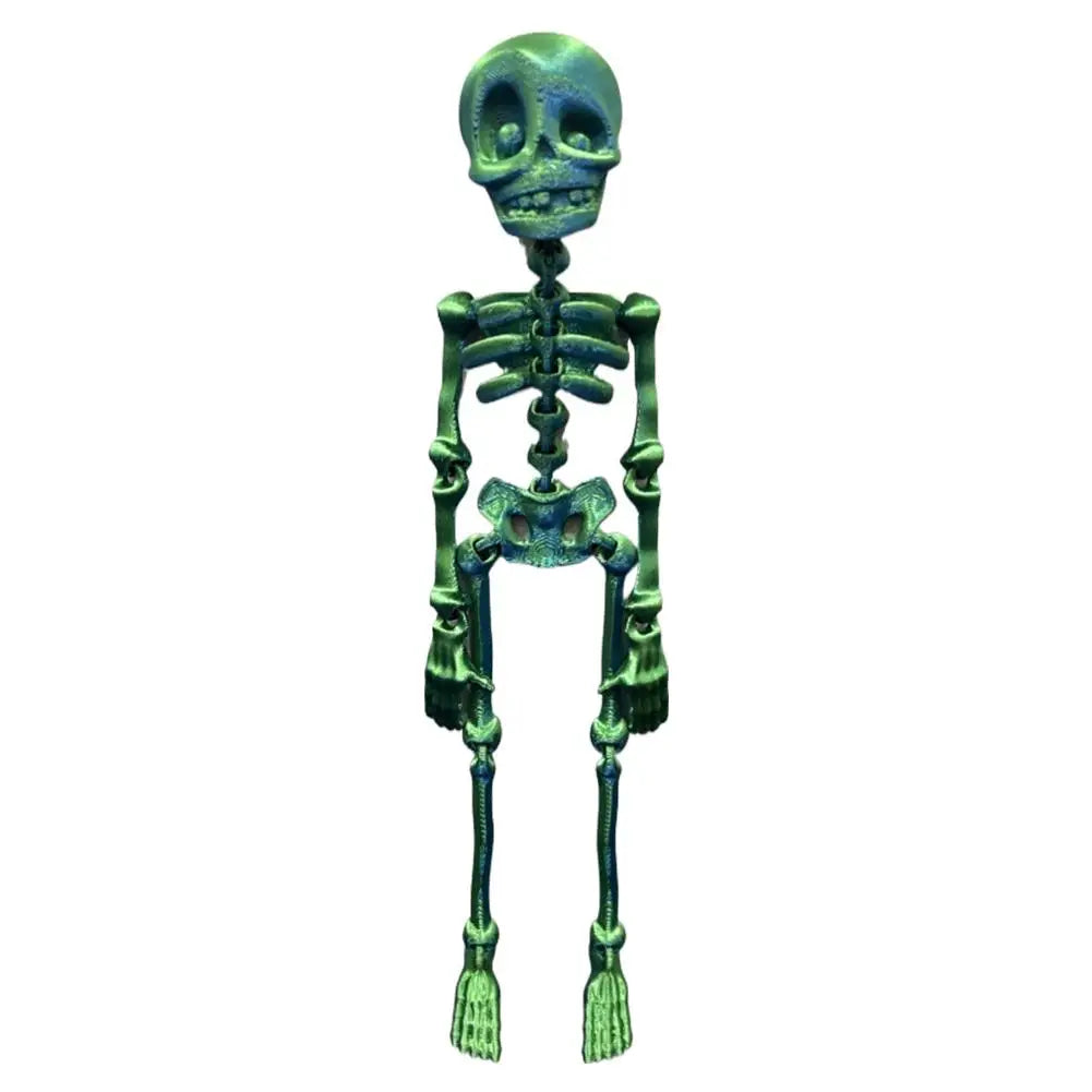 Mini Poseable Skeleton Fridge Magnet | 3D Halloween Decor