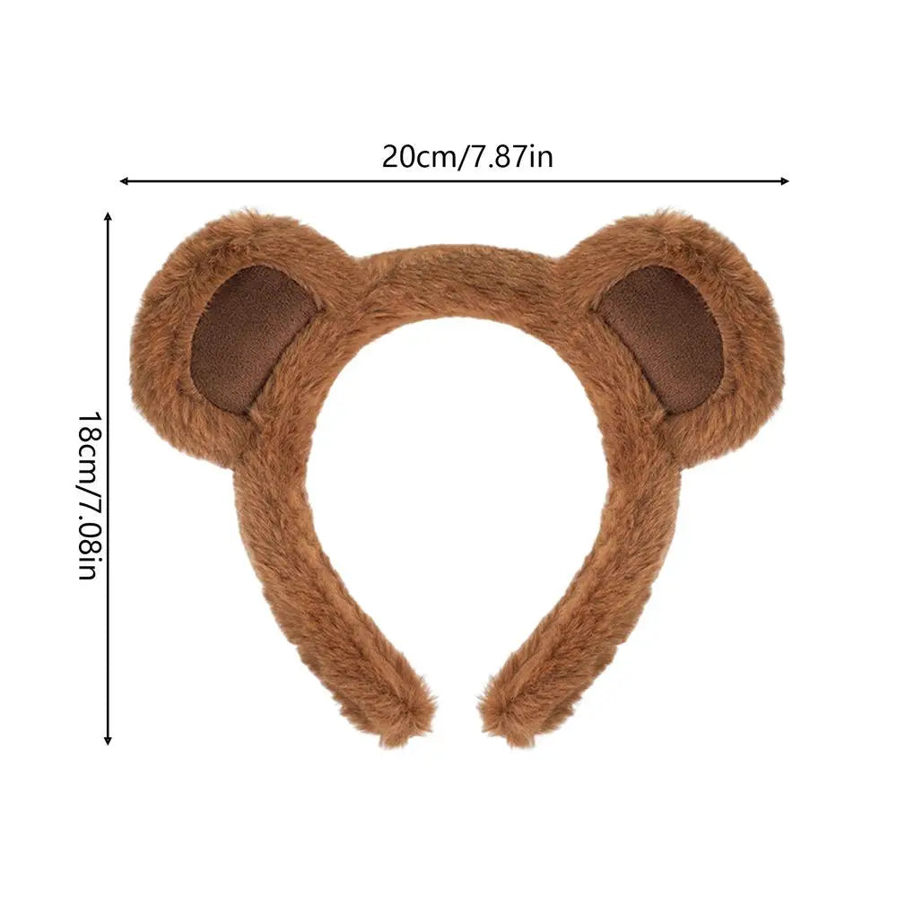 Cute Bear Ears Plush Headband for Women, Girls & Cosplay