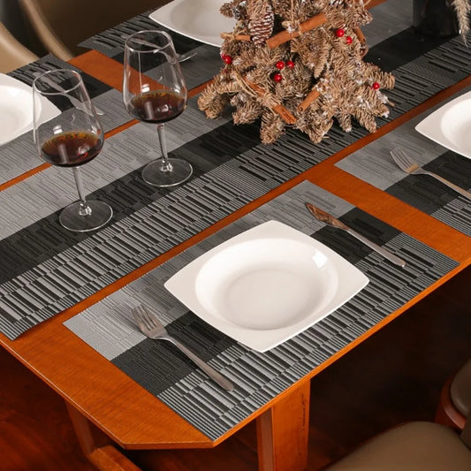 12/13pc Set Placemats Table Place Mats with Coasters Premium Heat Resistant Washable Tableware Christmas Dining Table Mats Peaceful Pleasures Health and Wellness
