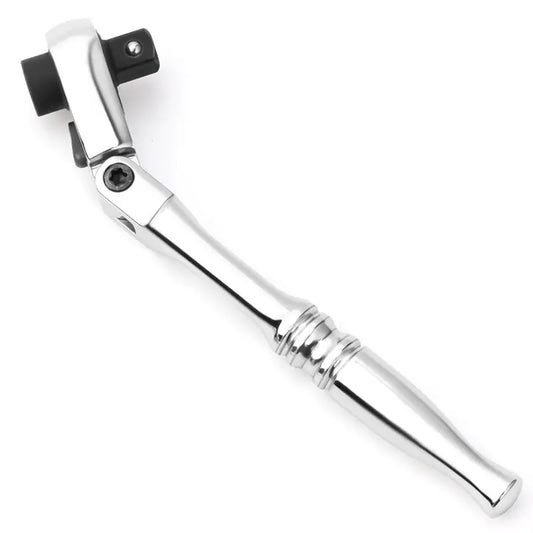 A36T-1/4 Ratchet Wrench, 2 In 1 Mini Ratchet - Socket And Bit Ratchet, 72 Teeth Reversible, 1/4 Ratchet Bent Peaceful Pleasures Health and Wellness Silver