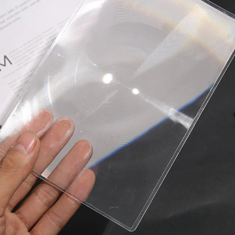 3X Reading Glass Lens Book Page 120*180Pvc Magnifying Glass Bookmark Magnifying Glass Ultra-Thin Full Page Reading Card Loupe Peaceful Pleasures Health and Wellness