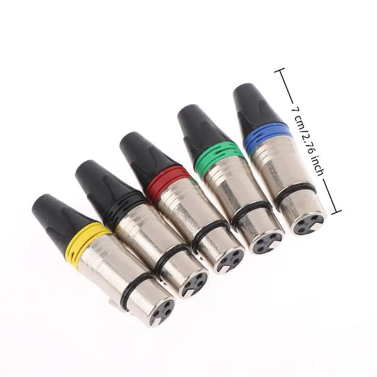1Pc MIC Adapter XLR Cable Terminal Audio Wire Connector Pin XLR Plug Jack Male / Female Microphone Connector Peaceful Pleasures Health and Wellness