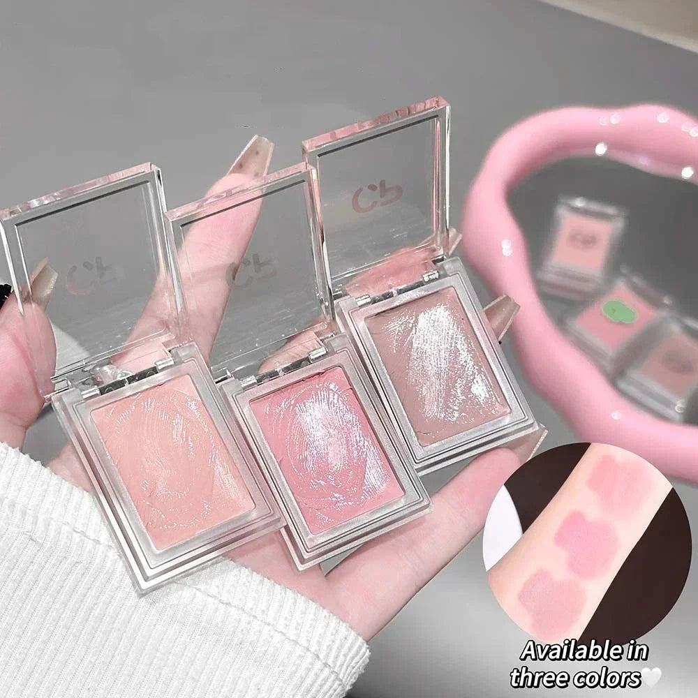 Monochrome Cream Blush Palette – Matte Peach & Pink Contour