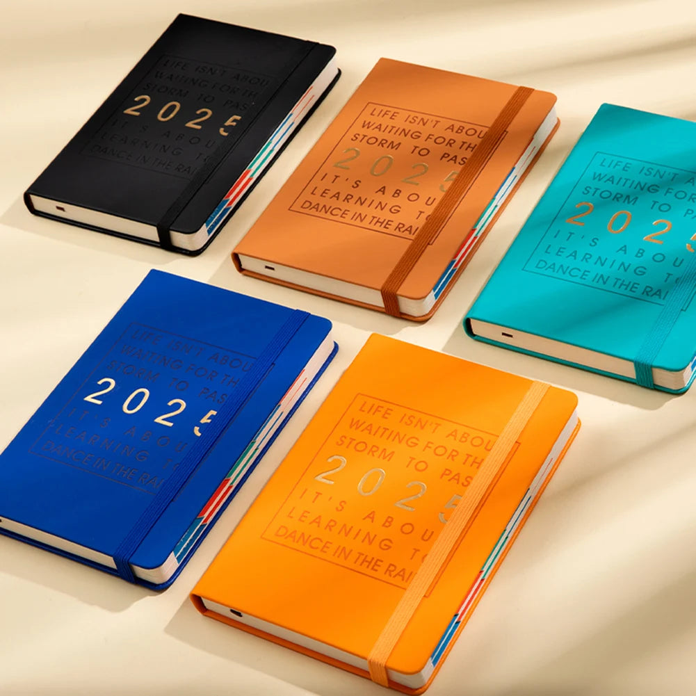 2025 Yearly English Schedule Book 365-day Planner Notebook Time Management Organiser Daily Learn Goal Planner Efficiency Manual Peaceful Pleasures Health and Wellness