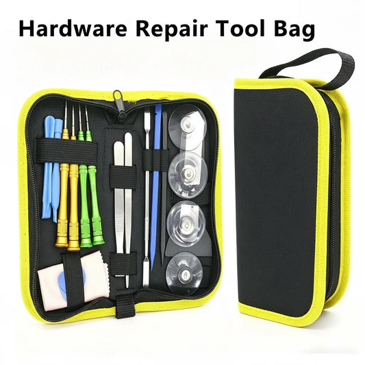 Hardwar Repair Tool Bag Portable Screwdriver Nails Organizer Oxford Canvas Storage Bag Wear-resistant Soldering Iron Pouch Case Peaceful Pleasures Health and Wellness