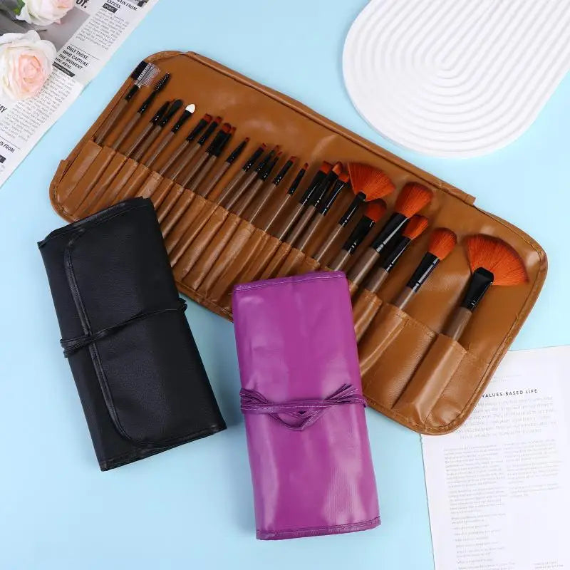 24pcs Makeup Brush Sets Professional Cosmetics Brushes Eyebrow Powder Foundation Shadows Pinceaux Make Up Tools With Storage Bag Peaceful Pleasures Health and Wellness