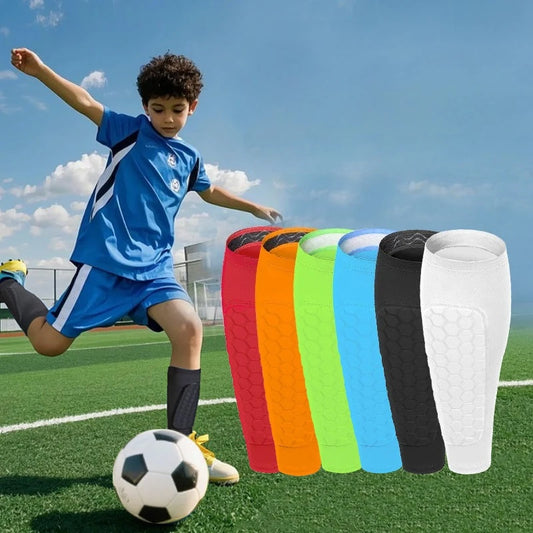 1Pcs Soccer Shin Guards Pads for Youth Adult, Shin Defender Shin Guards Kids, Calf Compression Sleeve with Honeycomb Pads Peaceful Pleasures Health and Wellness
